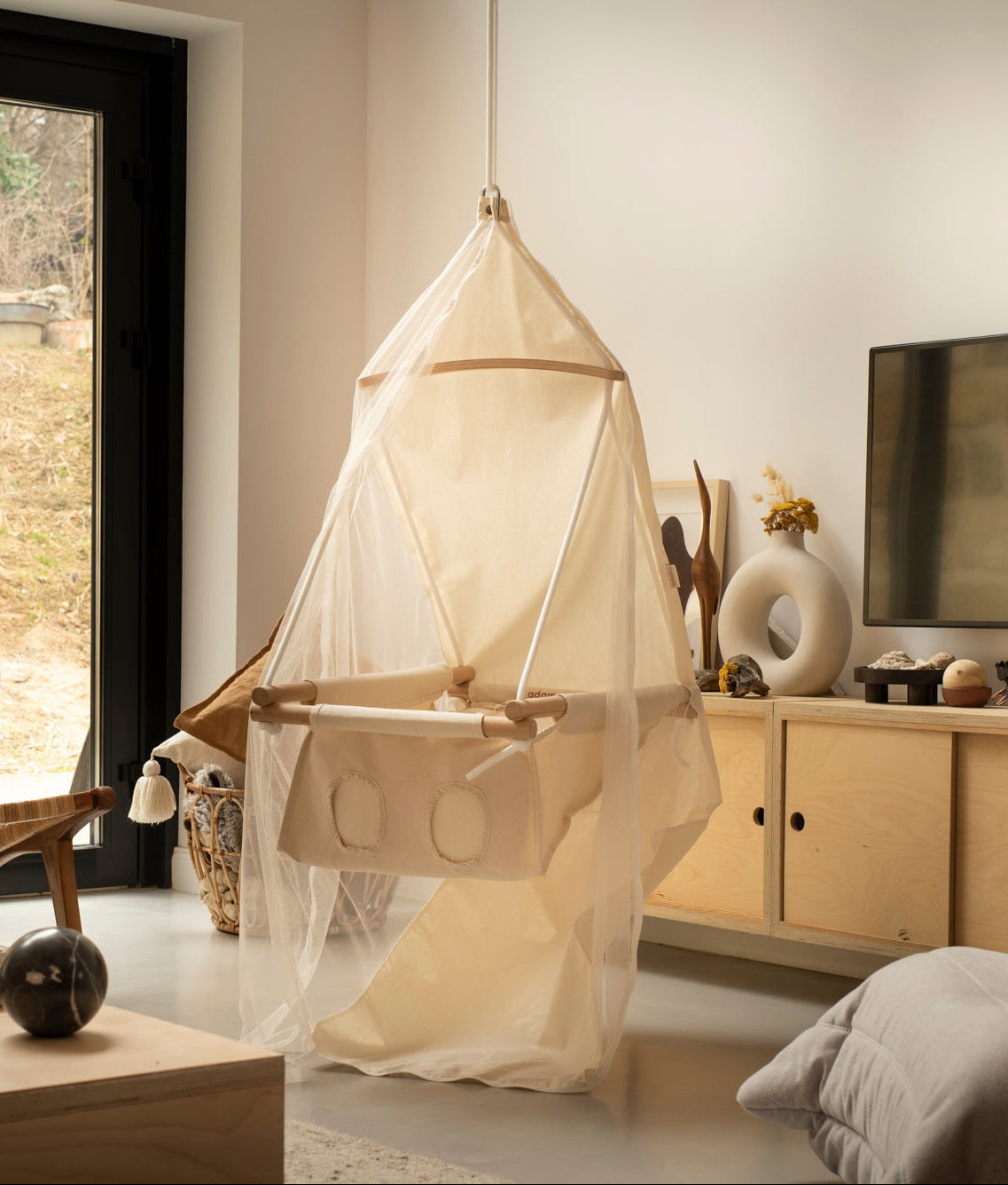 Rovarháló babahintához